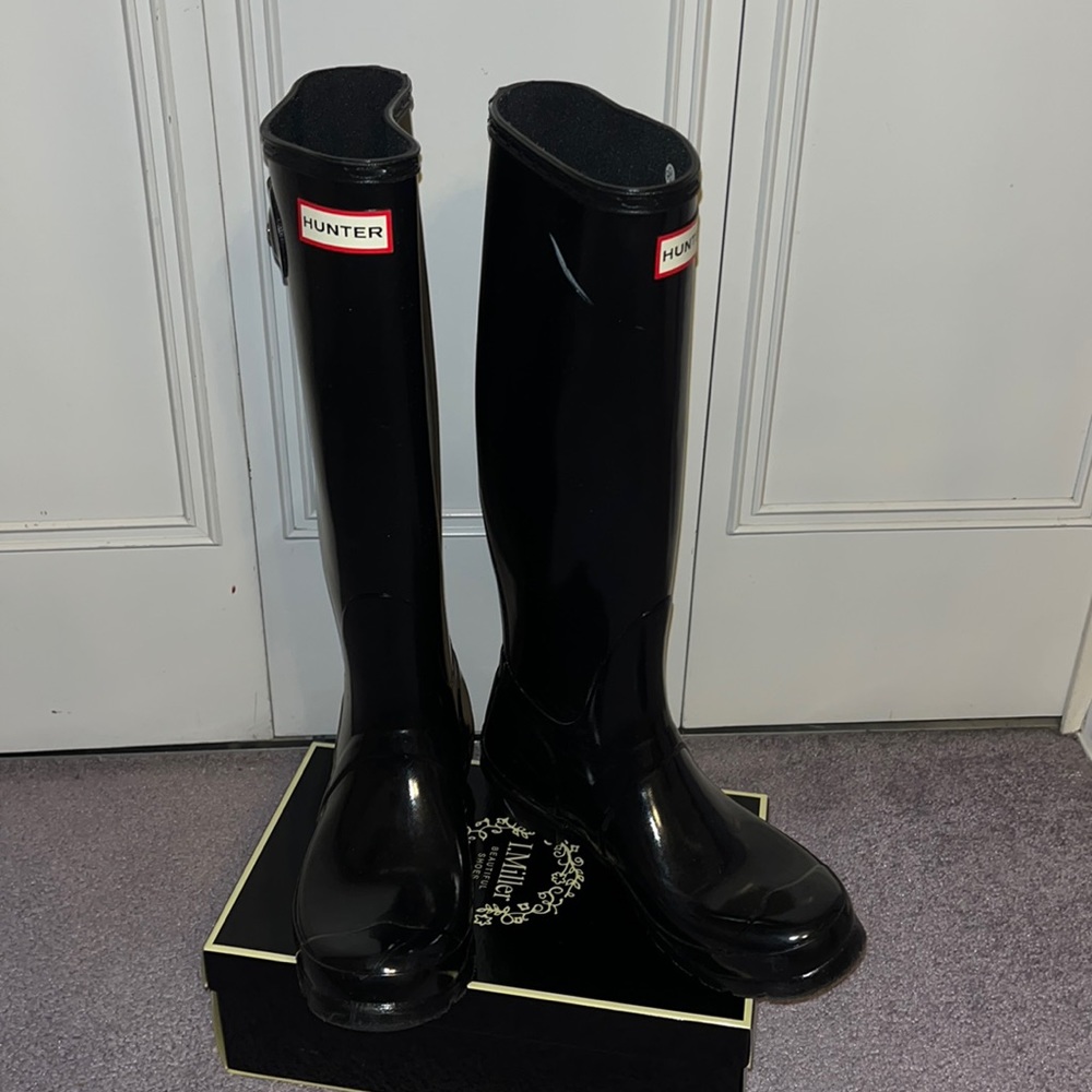 Hunter Boots Refined Slim Fit Tall Gloss RainBoots